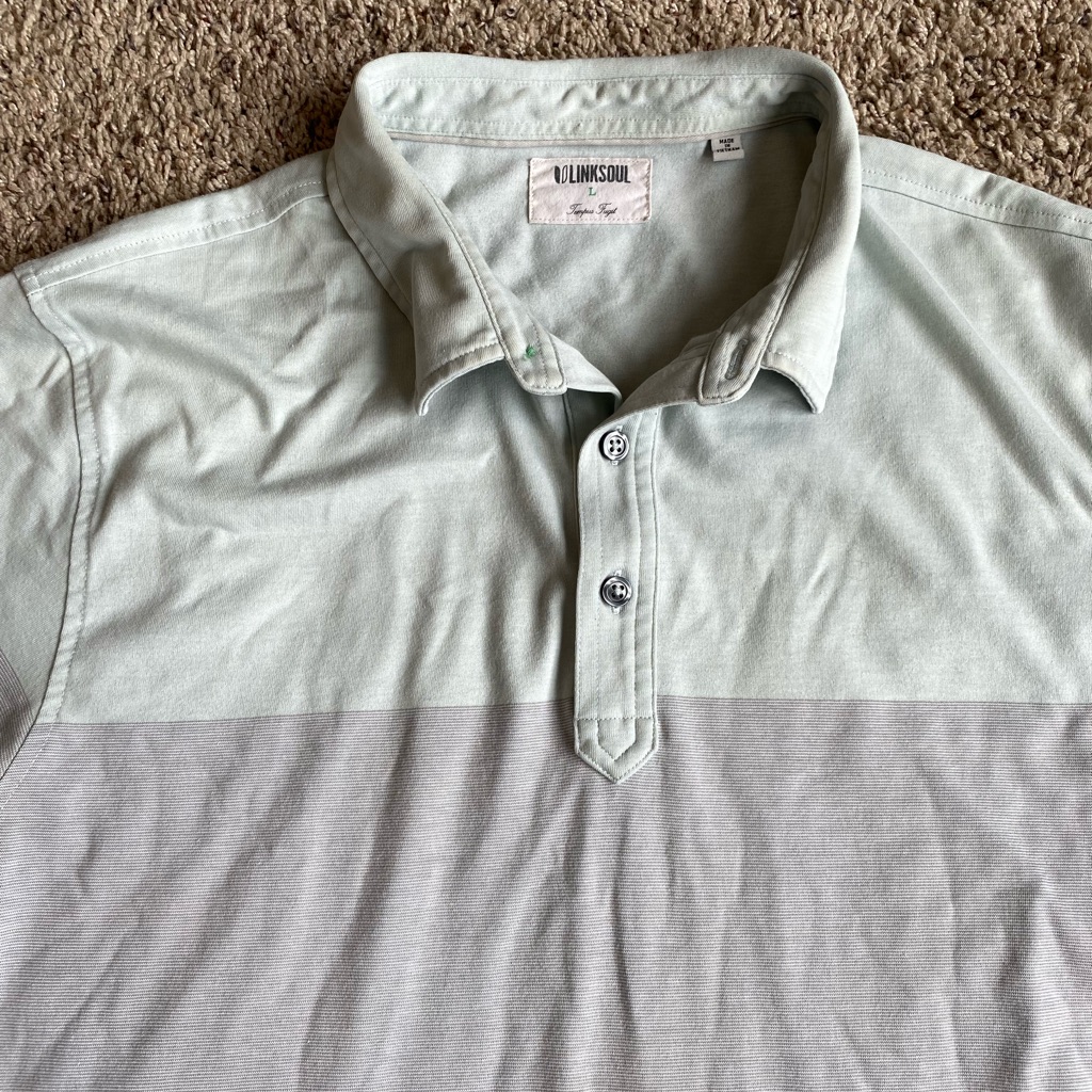 Linksoul Golf Polo Shirt Light Green Large